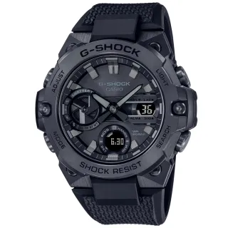 【CASIO 卡西歐】G-SHOCK 藍牙連線 碳核心防護 太陽能雙顯腕錶 618 年中慶 禮物(GST-B400BB-1A)