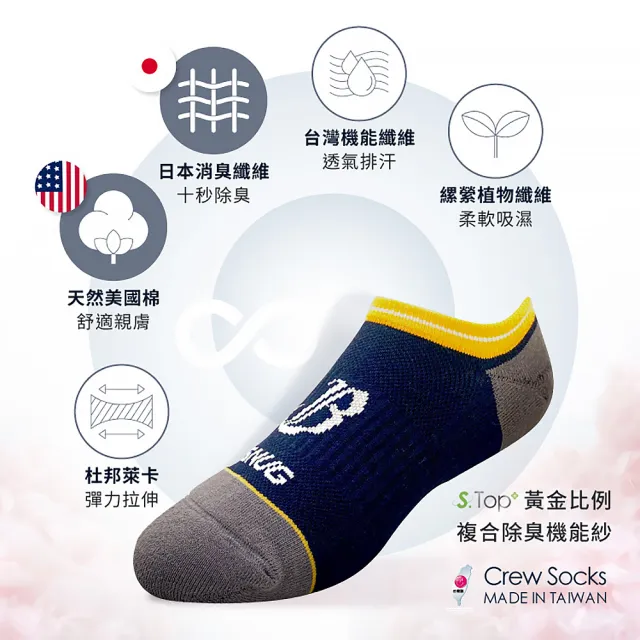 【sNug 給足呵護】中信兄弟精品船型運動襪(職棒選手愛用款/中信聯名襪/船型不鬆脫/避震/吸濕/10秒除臭襪)