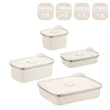 【Mufasa】4件組純白系304可微波保鮮盒 500ml+700ml+1100ml+1700ml 304不鏽鋼 盒身電鍋OK