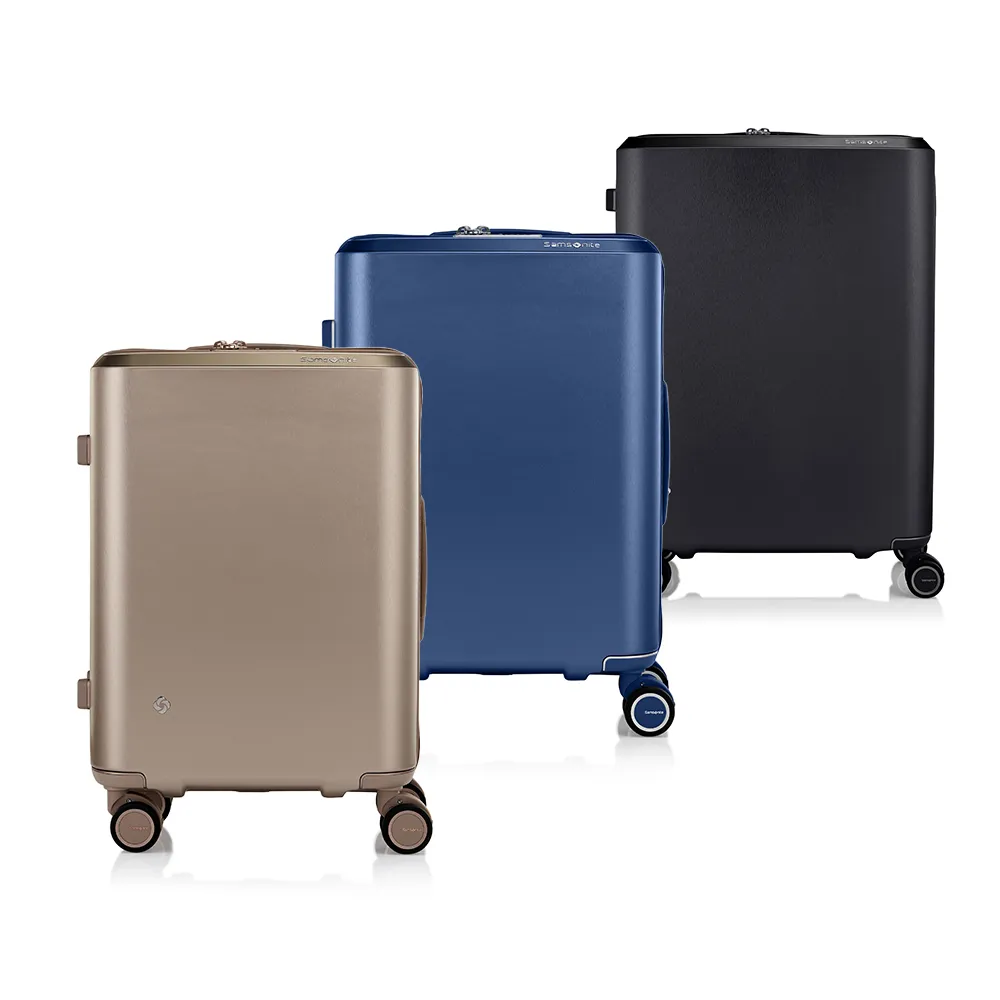 【Samsonite 新秀麗】25吋 Evoa Z 可擴充拉絲光澤防盜拉鍊PC減震輪行李箱(多色可選)