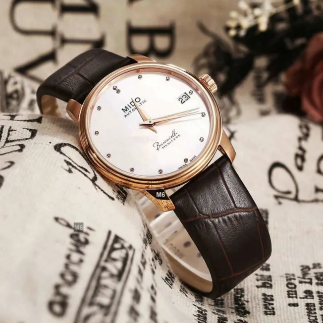 【MIDO 美度】Baroncelli Heritage永恆超薄40週年典藏真鑽腕錶-加上鍊機＆多豪禮 M6(M027.207.36.106.00)