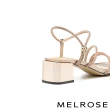 【MELROSE】美樂斯 奢華閃鑽多條帶兩穿式方頭高跟涼鞋(粉)