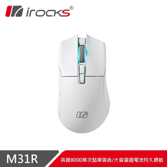 i-Rocksi-Rocks M31R 無線三模光學輕量滑鼠-白