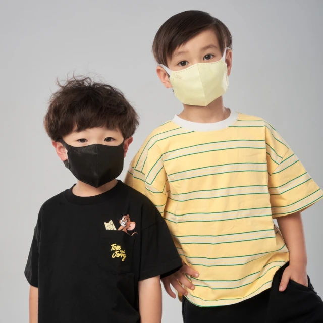 【DRX 達特世】醫用3D彈力口罩-深黑-兒童50入(建議2-4歲兒童)