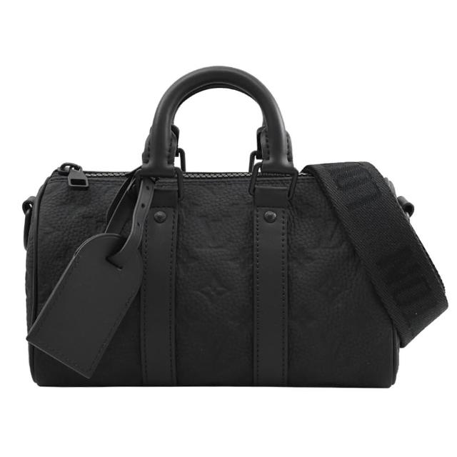 LV LOUIS VUITTON路易威登 M20900 經典 Keepall Bandoulière 25 Taurillon 牛皮手提/斜背包