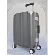 【WALLABY】24吋 極細復古鋁框行李箱 旅行箱 直角行李箱 登機箱 拉桿箱 海關鎖 滑順飛機輪
