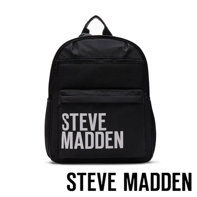 【steve madden】BSATURNS 大容量LOGO三合一子母後背包(黑色)