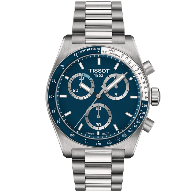 TISSOT 天梭 官方授權 PR516系列 三眼計時手錶-40mm 禮物(T1494171104100)