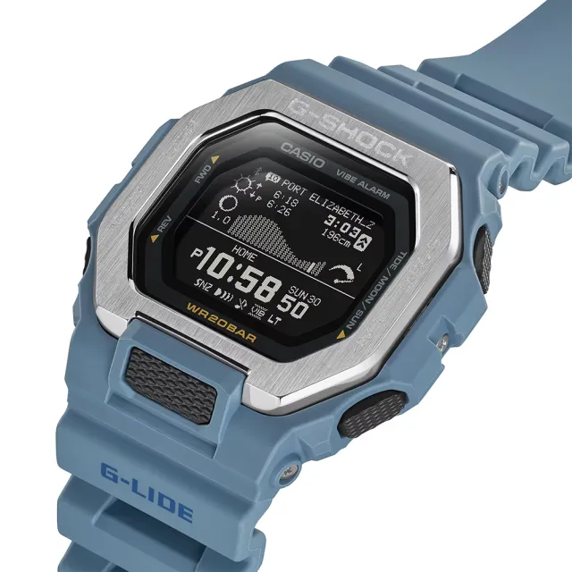 【CASIO 卡西歐】G-SHOCK 衝浪運動藍芽手錶 送禮 禮物 推薦(GBX-100-2A)