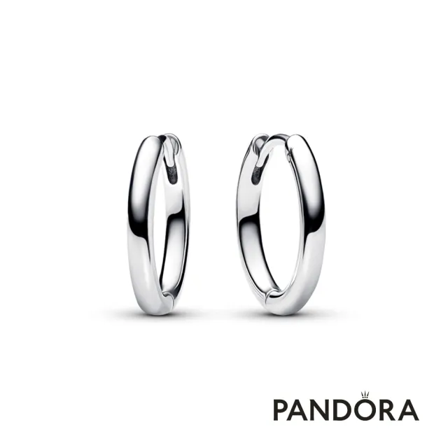 【Pandora 官方直營】Pandora Moments 光滑小型串飾耳環圈