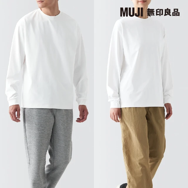 【MUJI 無印良品】男抗UV吸汗速乾聚酯纖維長袖T恤(共4色)