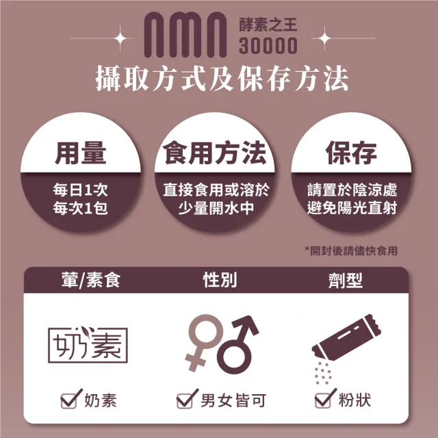 【大漢酵素】NMN酵素之王30000-5入組(2.5gx50包/盒 原廠出貨)