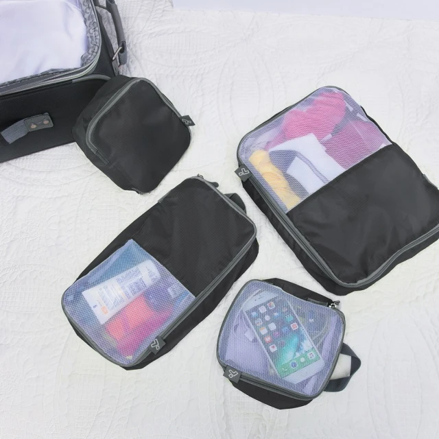 iSFun 旅行收納＊貼身衣物分類多功能手提化妝收納包(深藍