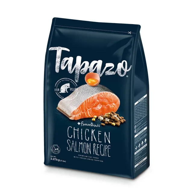 【TAPAZO 特百滋】凍乾雙饗宴-低敏無穀貓糧 15磅（6.8KG）(貓飼料 貓乾糧 老貓 成貓 幼貓 低敏 無穀)