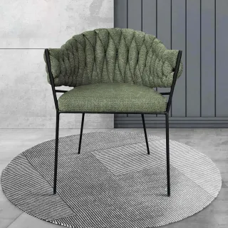 【Hampton 漢汀堡】喬伊斯布面扶手椅-橄欖綠(餐椅/布面餐椅/休閒椅/工作椅/接待椅)