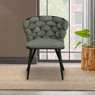 【Hampton 漢汀堡】班森布面無扶手椅-橄欖綠(餐椅/布面餐椅/休閒椅/工作椅/接待椅)