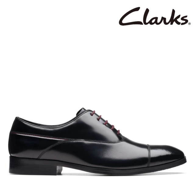 Clarks 男鞋Craft Clifton Go 高級拋光亮光皮革橫飾牛津紳士鞋 皮鞋(CLM74544D)