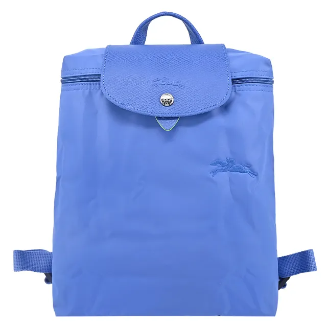 【LONGCHAMP】LE PLIAGE GREEN系列刺繡再生尼龍摺疊後背包/水餃包(多款選)