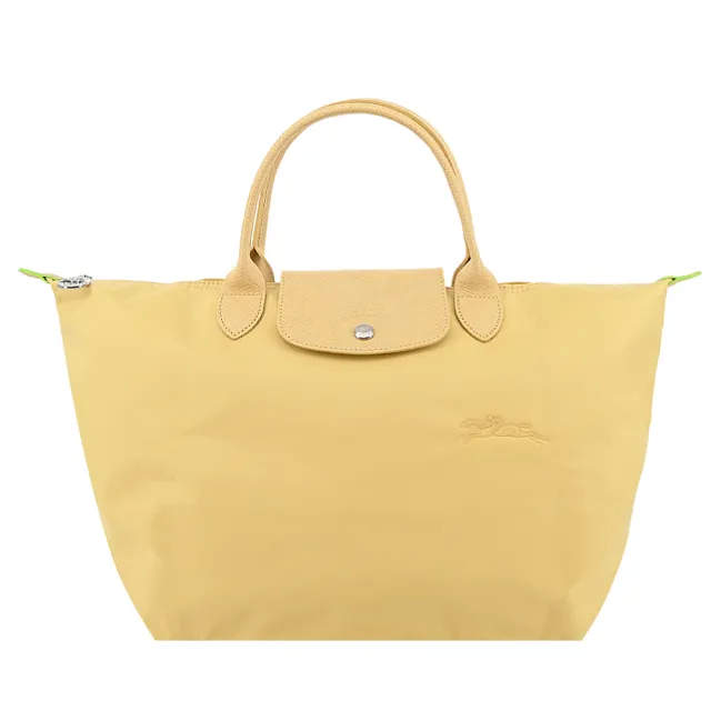 【LONGCHAMP】LE PLIAGE GREEN系列刺繡再生尼龍摺疊後背包/水餃包(多款選)