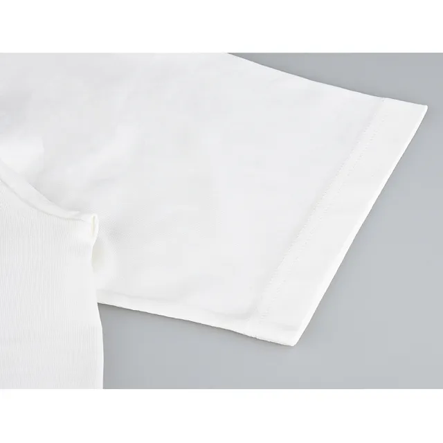 【MONCLER】MONCLER Grenoble橡膠黑色字LOGO棉質圓領短袖T恤(女款/雪白)