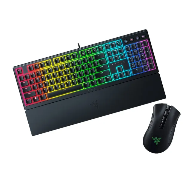 【Razer 雷蛇】買一送一★Ornata V3 雨林狼蛛 V3 中文有線鍵盤+DeathAdder V2 Pro無線滑鼠組