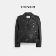 【COACH蔻馳官方直營】皮革機車夾克-黑色(CK512)