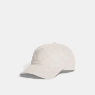 【COACH蔻馳官方直營】經典Logo丹寧棒球帽-粉筆白色(CH404)