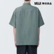 【MUJI 無印良品】男透氣彈性短袖襯衫(共3色)