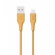 【mo select】2入組 MFi認證Lightning to USB-A 快充編織傳輸/充電線1.2M/GRS環保認證