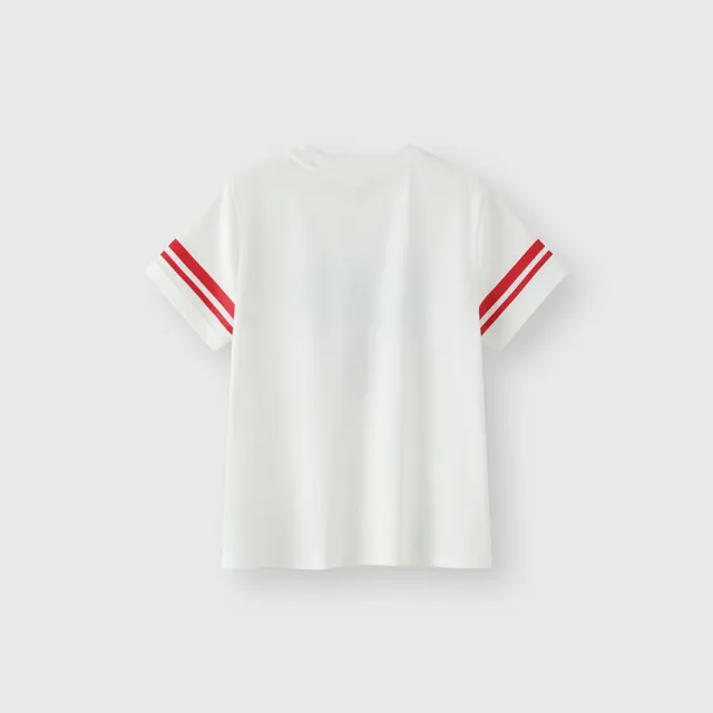 【GAP】男童裝 Logo小熊印花圓領短袖T恤-白色(466207)