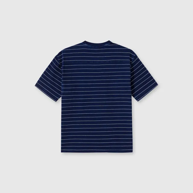 【GAP】男裝 純棉圓領短袖T恤 水洗棉系列-深藍色(463264)