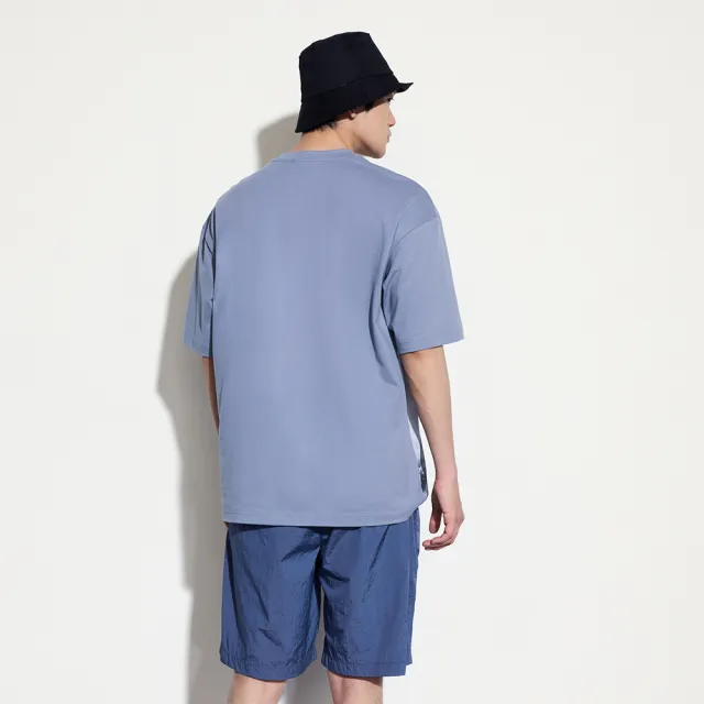 【GAP】男裝 Logo純棉印花短袖T恤 親膚系列-藍色(463239)