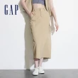 【GAP】女裝 工裝長裙-卡其色(544674)