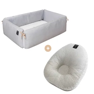 【gunite】MOMO限定＿落地式沙發嬰兒陪睡床+寶寶懶骨頭哺乳枕(多色可選)