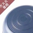 【Pearl Life 珍珠金屬】韓國製MEGASTONE 100萬次耐磨輕量一體成型星空藍深炒鍋 28cm(鐵鏟可用、無鉚釘)