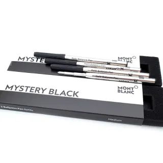 Montblanc 萬寶龍 原子筆芯 黑色/藍色 F尖/M尖 一組兩盒共四支入