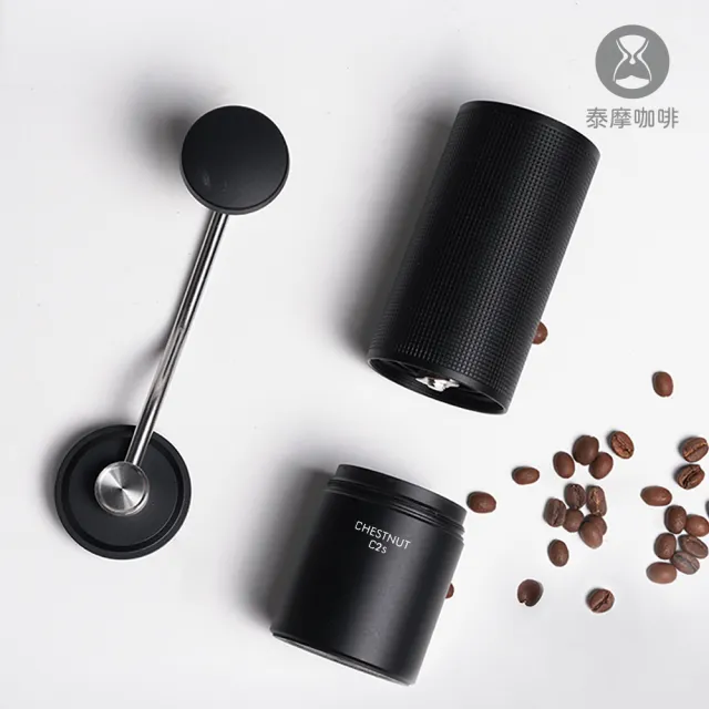 【TIMEMORE 泰摩】泰摩咖啡 全金屬栗子C2S-黑色(手搖磨豆機)