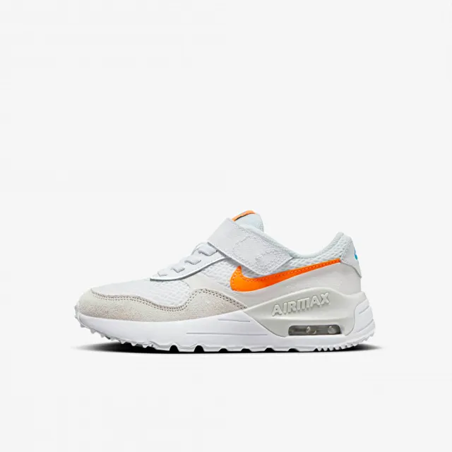 【NIKE 耐吉】運動鞋 童鞋 中童 兒童 魔鬼氈 AIR MAX SYSTM PS 白橘 DQ0285-114(3C4907)