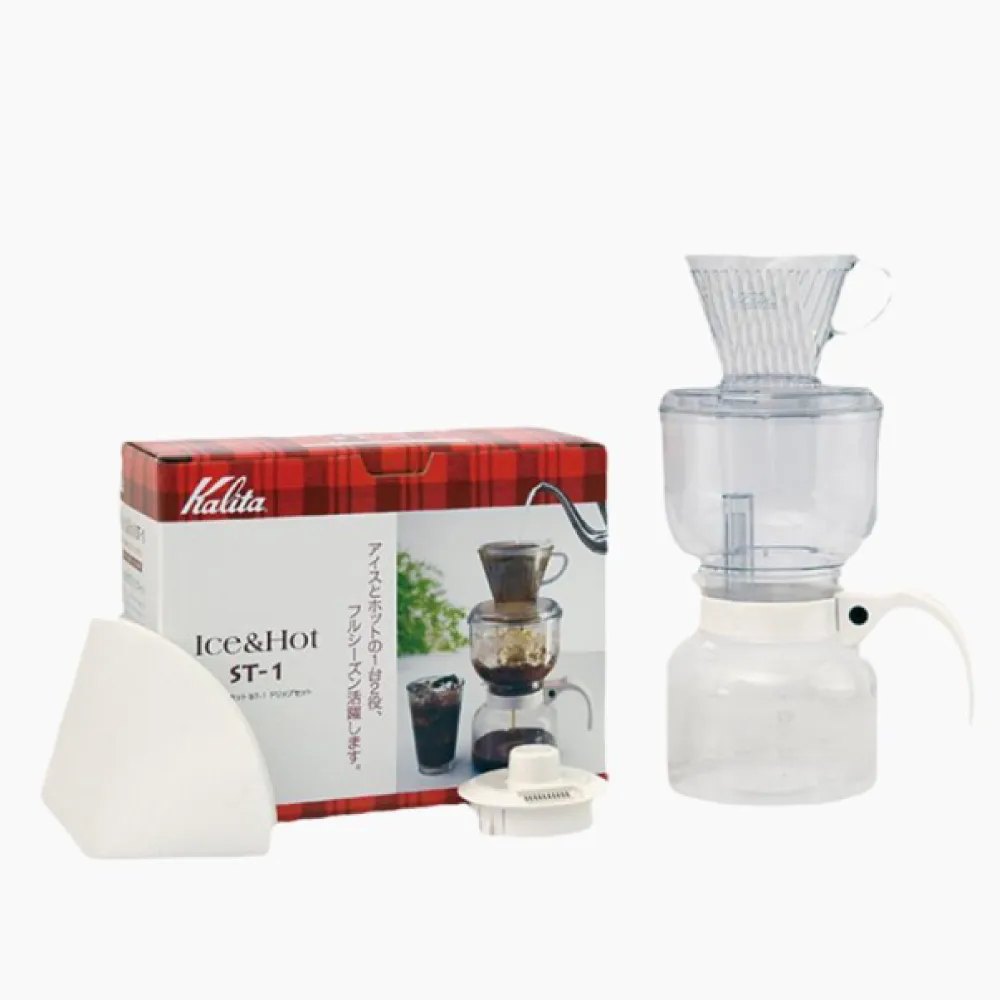 【Kalita】Ice&Hot ST-1 樹酯濾杯手沖組 冰熱兩用咖啡壺組#50419(超值五件組)
