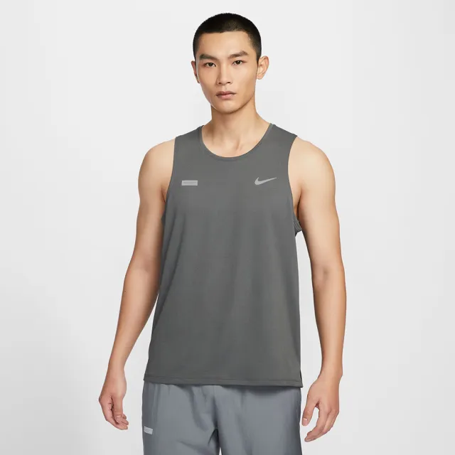 【NIKE 耐吉】背心 男款 運動背心 慢跑 AS M NK FLASH MILER TANK 灰 FN3987-068