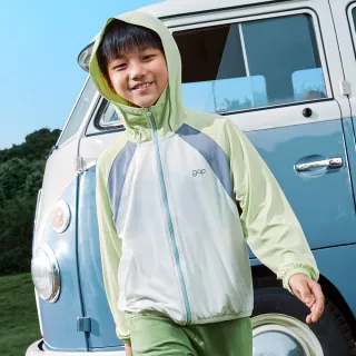 【GAP】男童裝 Logo防曬連帽外套-綠色(465974)