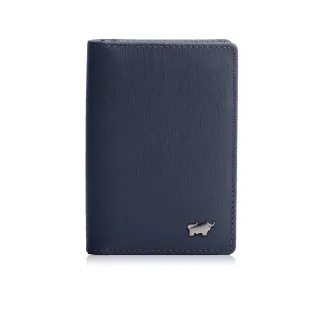 【BRAUN BUFFEL 德國小金牛】台灣總代理 HOMME-M紳士 4卡名片夾-深藍(BF306-402-MAR)