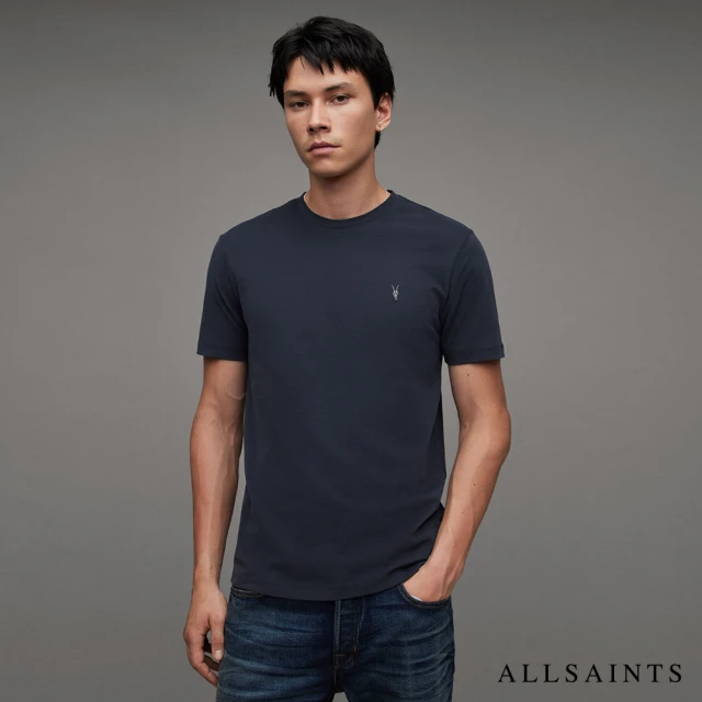 ALLSAINTS STANTON 厚實純棉寬鬆條紋短袖T恤