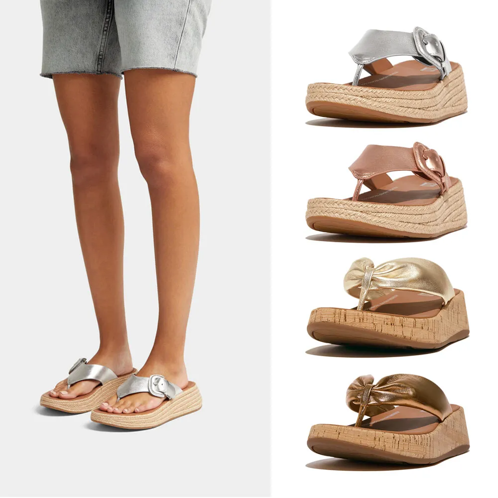 FitFlop】F-MODE金屬色皮革夾腳厚底涼鞋-女(共4款) - momo購物網- 好評