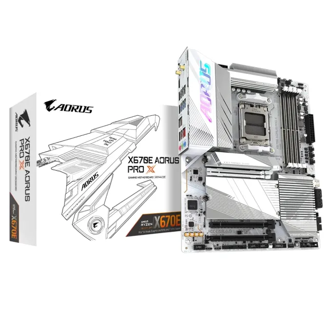 【GIGABYTE 技嘉】M+U組合★X670E AORUS PRO X主機板+AMD R7-7700 CPU(C+M)