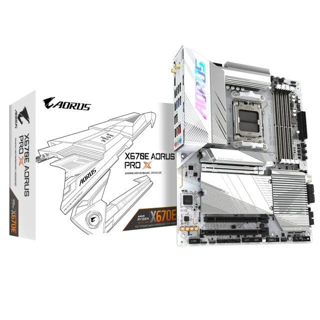 GIGABYTE 技嘉GIGABYTE 技嘉 M+U組合★X670E AORUS PRO X主機板+AMD R5-7600 CPU(C+M)