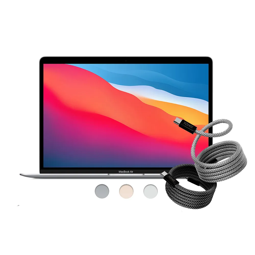 【Apple】快充磁吸充電線★MacBook Air 13.3吋 M1晶片 8核心CPU 與 7核心GPU 8G/256G SSD