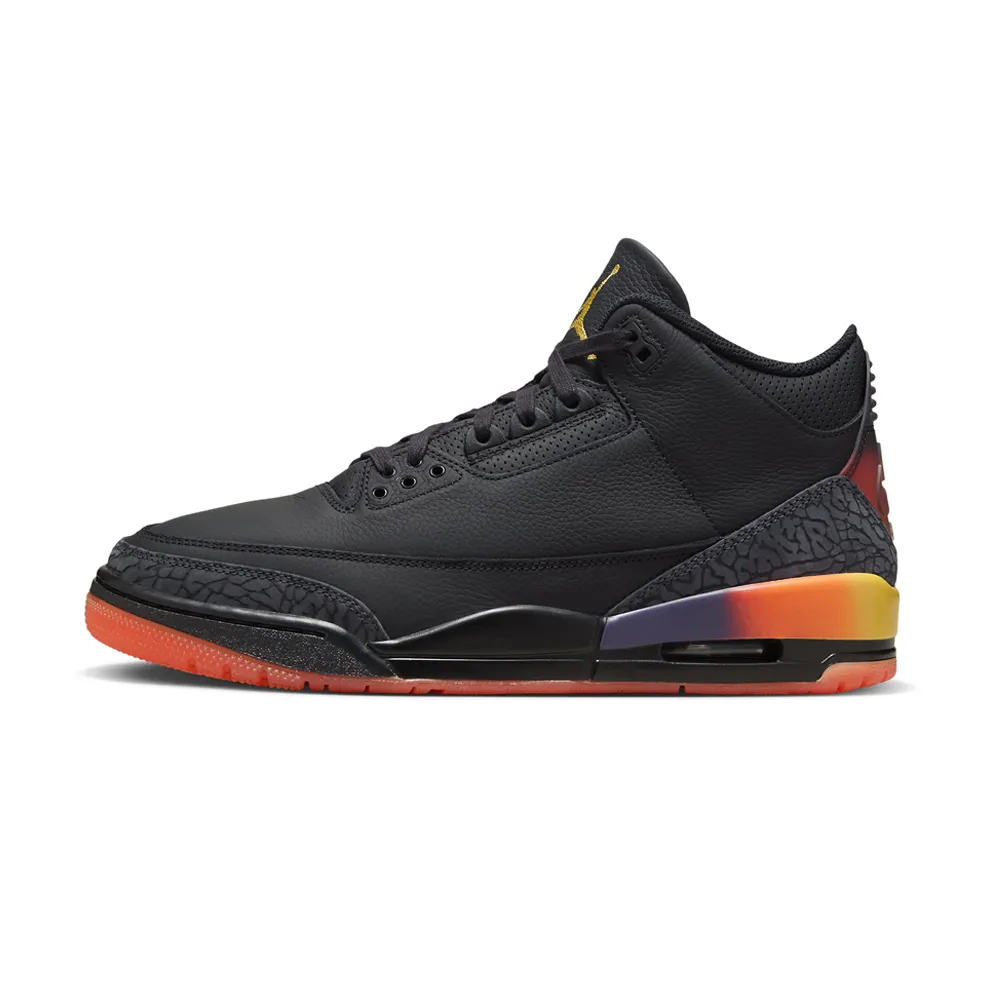 【NIKE 耐吉】籃球鞋 J Balvin × Air Jordan 3 Retro SP Rio 聯名款 雷鬼 爆裂紋 黑 男款 FN0344-001