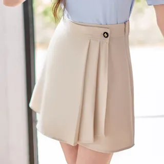 【H2O】不規則短裙(#4672008 短褲裙 藍色/米杏色/淺紫色)