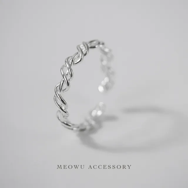 【MEOWU】RD1201 心之枷鎖 開口戒 925純銀戒指(RD1201)